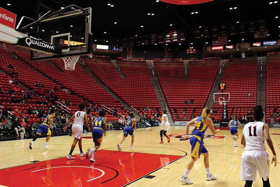 SDSU Women's basketball looks to part with the 'red sea'