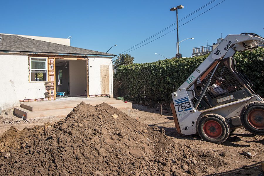 SDSU's Black Resource Center under construction in January.