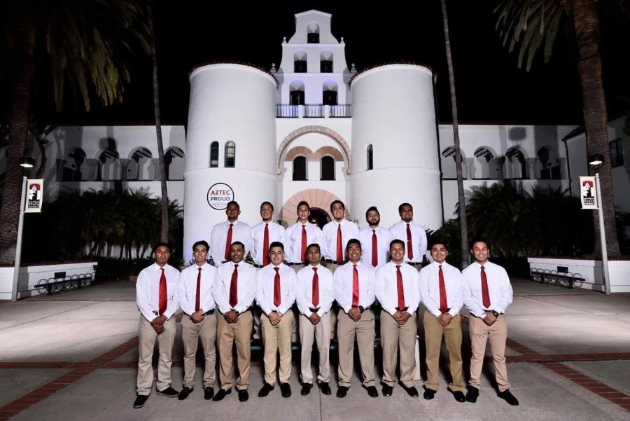 Photo of SDSU's chapter of Nu Alpha Kappa, a Latino-based organization on campus.