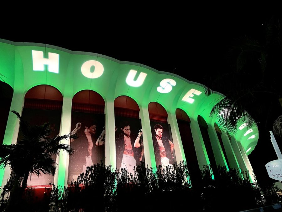 "Harry's House" displayed at The Kia Forum. 