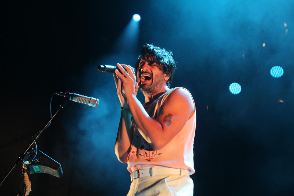Young the Giant's lead singer Sameer Gadhia performs at Cal Coast Credit Union on Sept. 5.