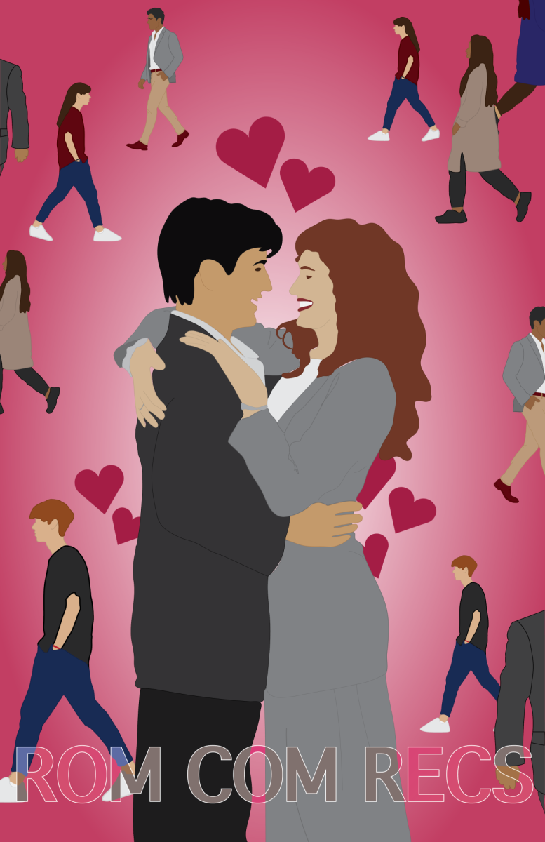 Romantic comedy film recommendations graphic. 