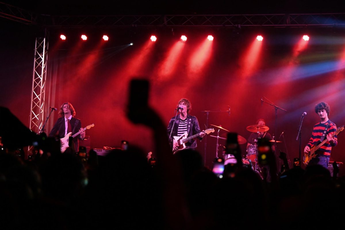 Fans watch as Sun Room performs on stage at SOMA arena on Thursday March 13, 2025.