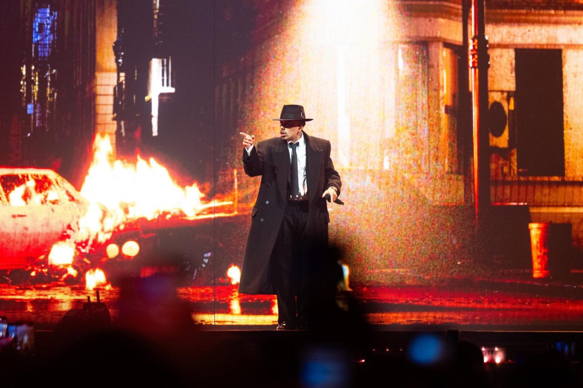 Rauw Alejandro performs at the Cosa Nuestra World Tour at the Viejas Arena on April 30, 2025 in San Diego. 