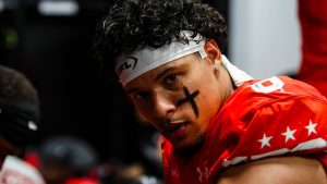 DC Defenders safety Tayler Hawkins stares into the camera on gameday. Photo courtesy of Getty Images. 
