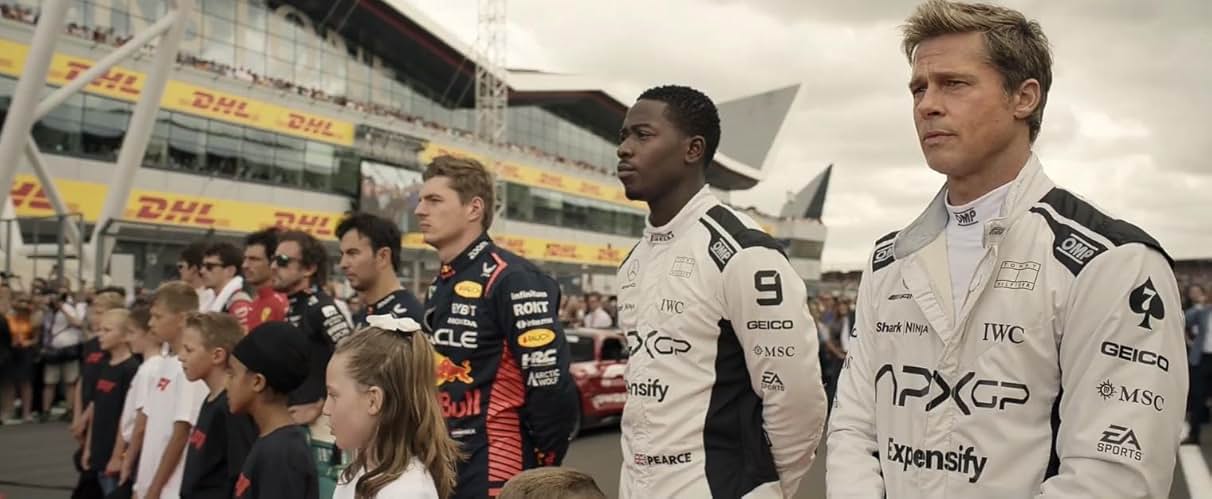"F1: The Movie" did a great job at immersing the production into real Grand Prix events and locations. (Photo courtesy of IMDb)